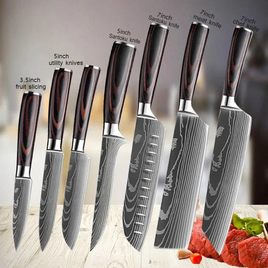 Damascus Kitchen Knives Japanese
