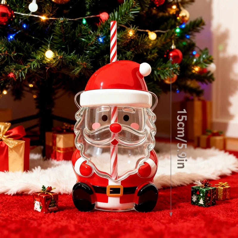 Glass Bear Cup-Star Bear Straw