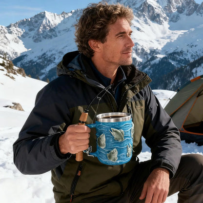 Coffee Mug Resin Cold Hot Beverage Water Cup Fishing T