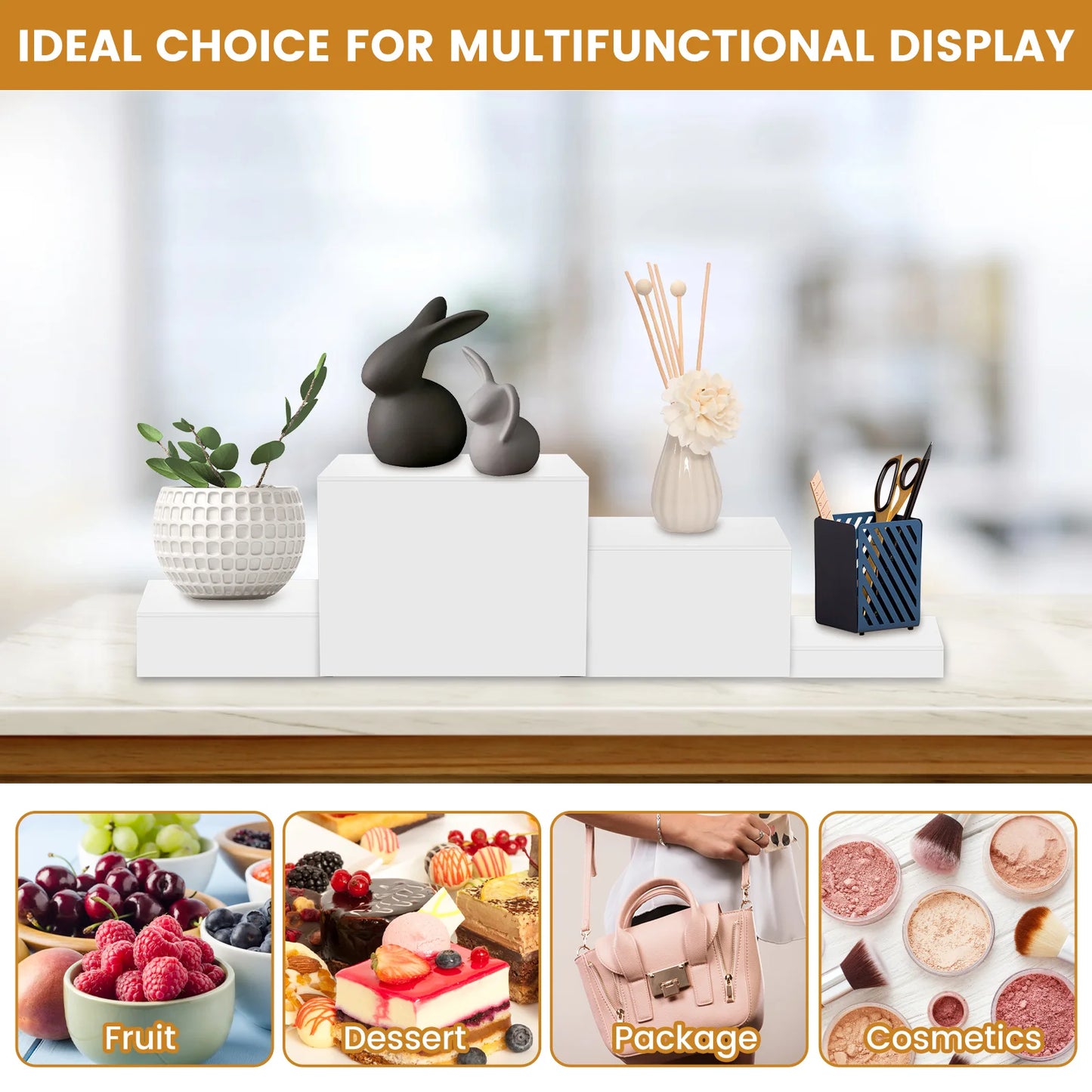 3/6Pcs Acrylic Buffet Riser Food