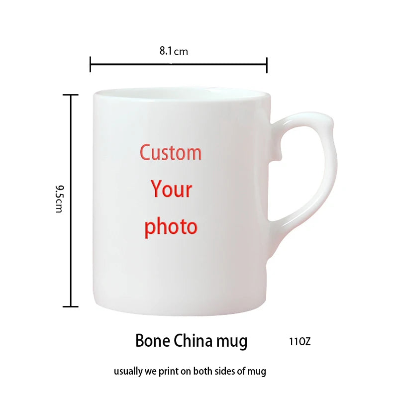Personalized Your Photo Mug, Custom NAME Logo TEXT Cup,