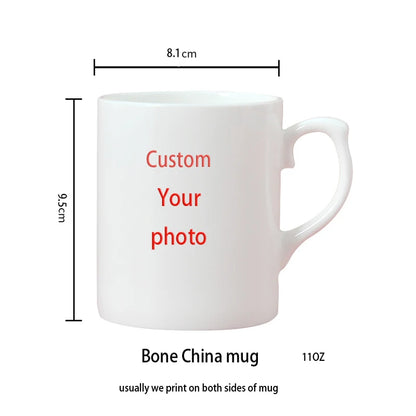 Personalized Your Photo Mug, Custom NAME Logo TEXT Cup,