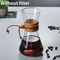 Hand Glass Coffee Kettle with Stainless Steel Filter