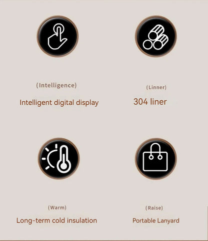 Stainless Steel Thermo Water Bottle LED