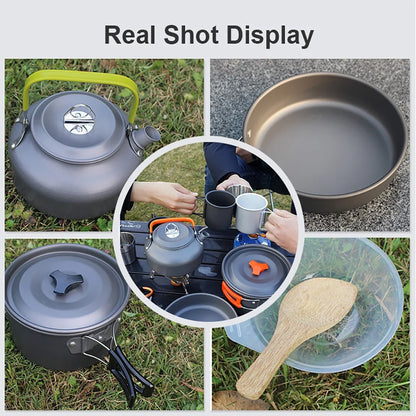 Camping Cooking set Camping Cookware Travel Tableware Outdoor Picnic