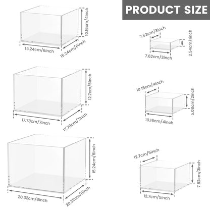 3/6Pcs Acrylic Buffet Riser Food