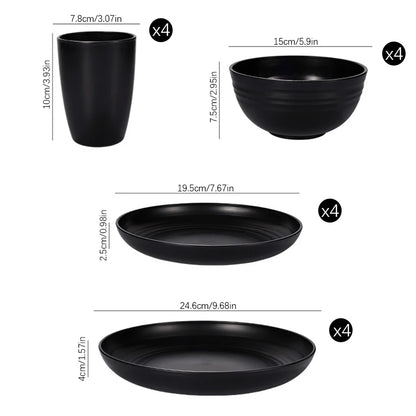 Black pp cutlery set Plate