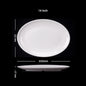 Oval White Melamine Plates Dinner