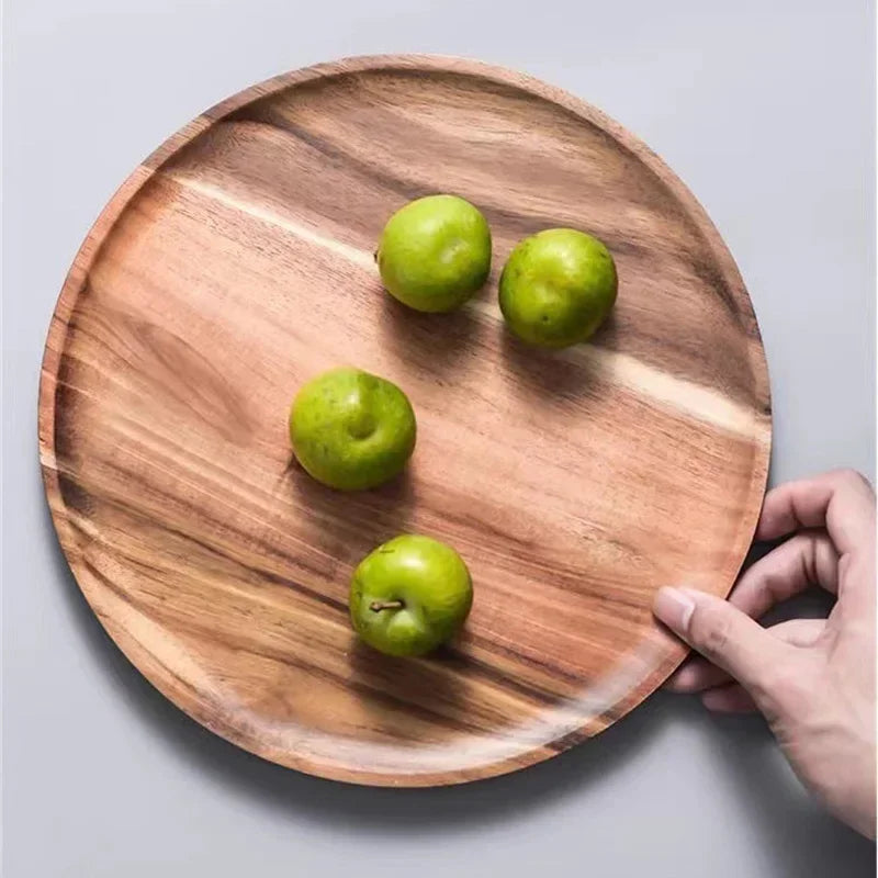 JUSTINLAU  Wooden Round Serving Platter