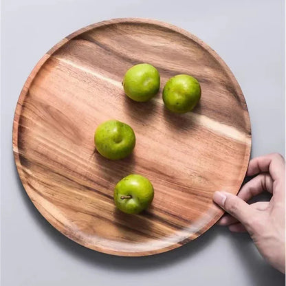JUSTINLAU  Wooden Round Serving Platter