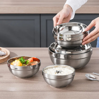 Double Layer Insulation Stainless Steel Bowls Salad