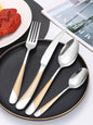 24pc Stainless steel tableware star steak