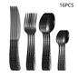 Black stainless steel cutlery knife