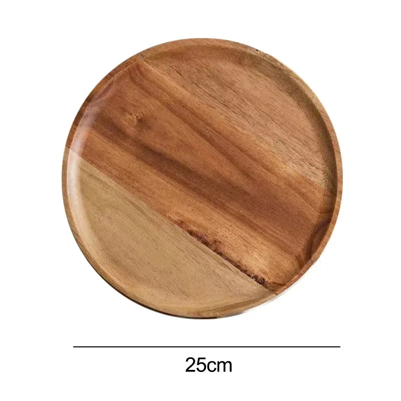 JUSTINLAU  Wooden Round Serving Platter