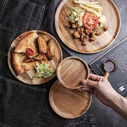 JUSTINLAU  Wooden Round Serving Platter
