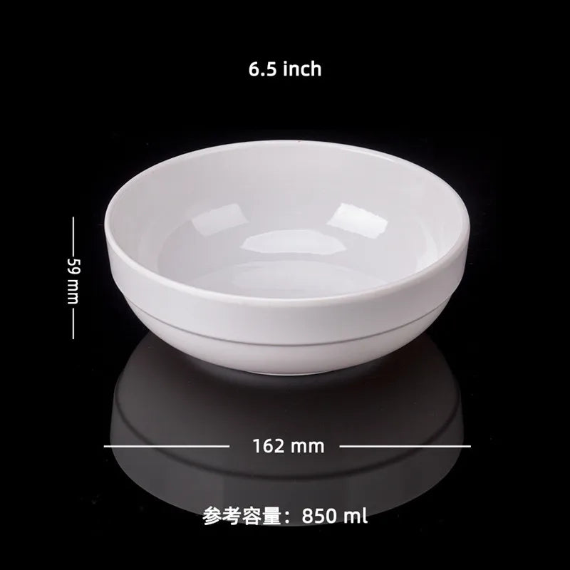 Korea Short White Melamine Bowls