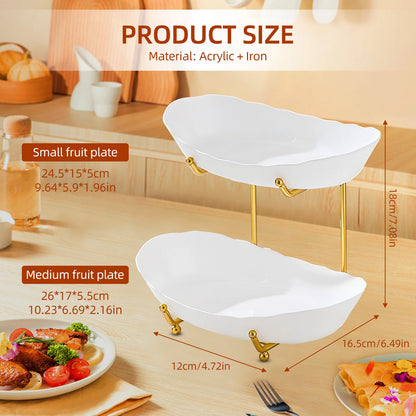 Fruit Bowl for Kitchen Counter 3 Tier Acrylic