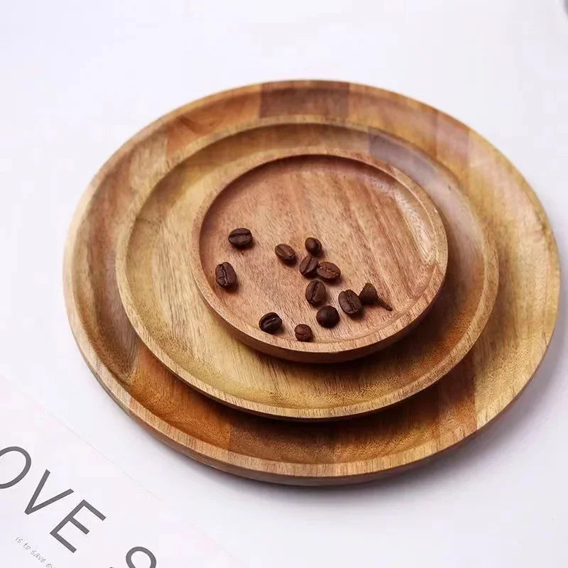 JUSTINLAU  Wooden Round Serving Platter