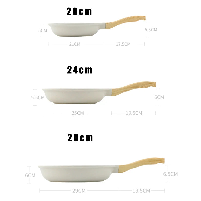 Durable Frying Pan Wok Pan Non-stick Ceramic