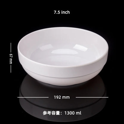 Korea Short White Melamine Bowls