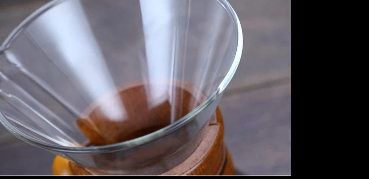 Hand Glass Coffee Kettle with Stainless Steel Filter