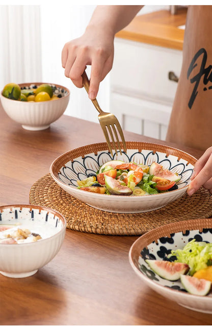 Luxury Baby Adult Dish Ceramic Japanese Style Cute