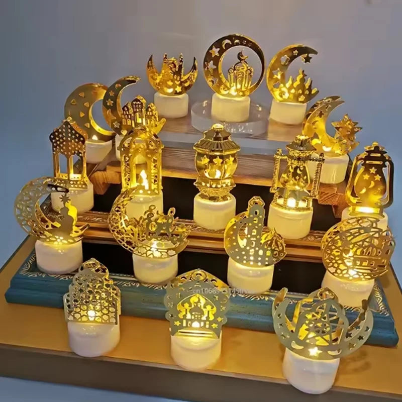 LED Lights Eid Mubarak Electronic candle