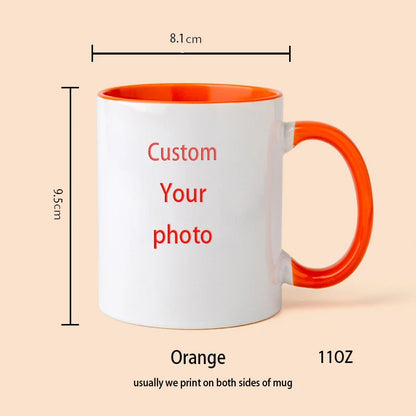 Personalized Your Photo Mug, Custom NAME Logo TEXT Cup,