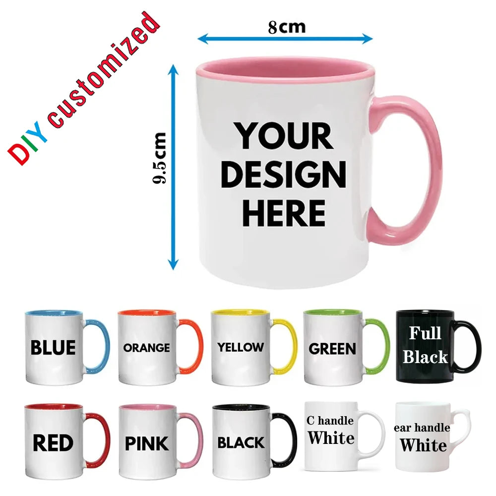 Personalized Your Photo Mug, Custom NAME Logo TEXT Cup,
