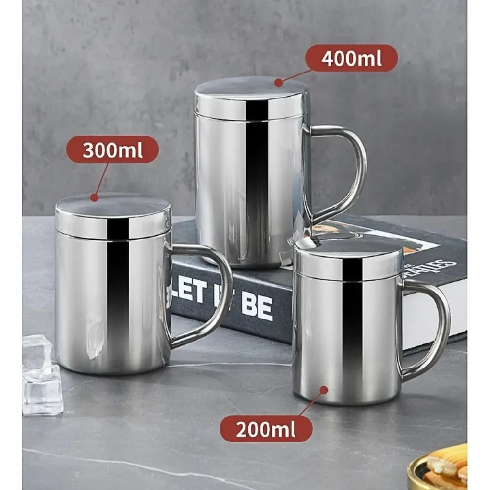 Stainless Steel Coffee Double Walled Mugs
