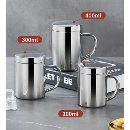 Stainless Steel Coffee Double Walled Mugs