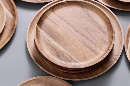 JUSTINLAU  Wooden Round Serving Platter