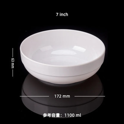Korea Short White Melamine Bowls