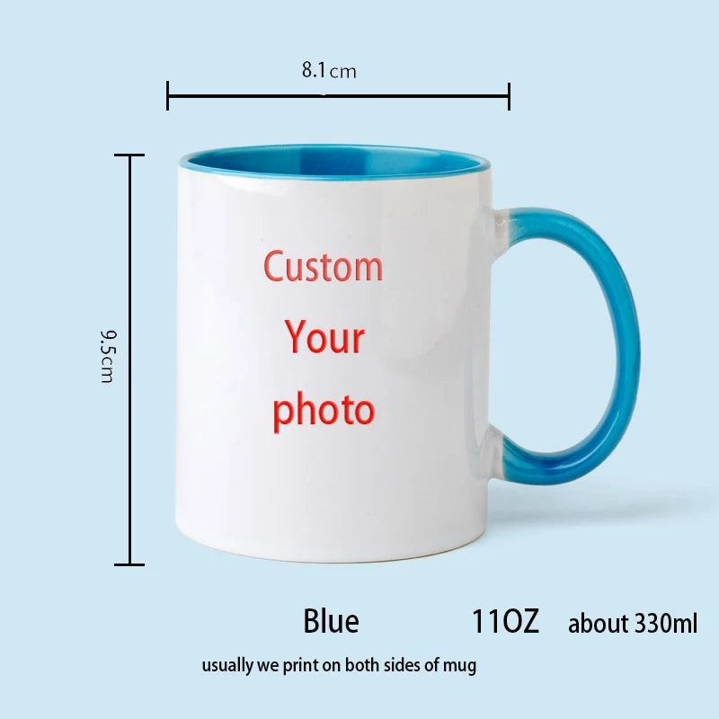 Personalized Your Photo Mug, Custom NAME Logo TEXT Cup,
