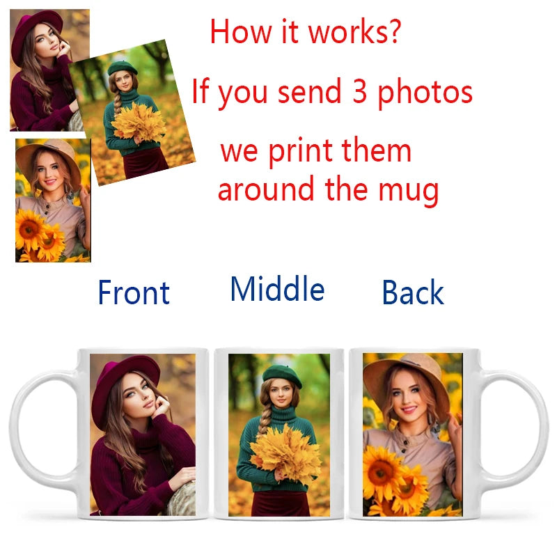 Personalized Your Photo Mug, Custom NAME Logo TEXT Cup,