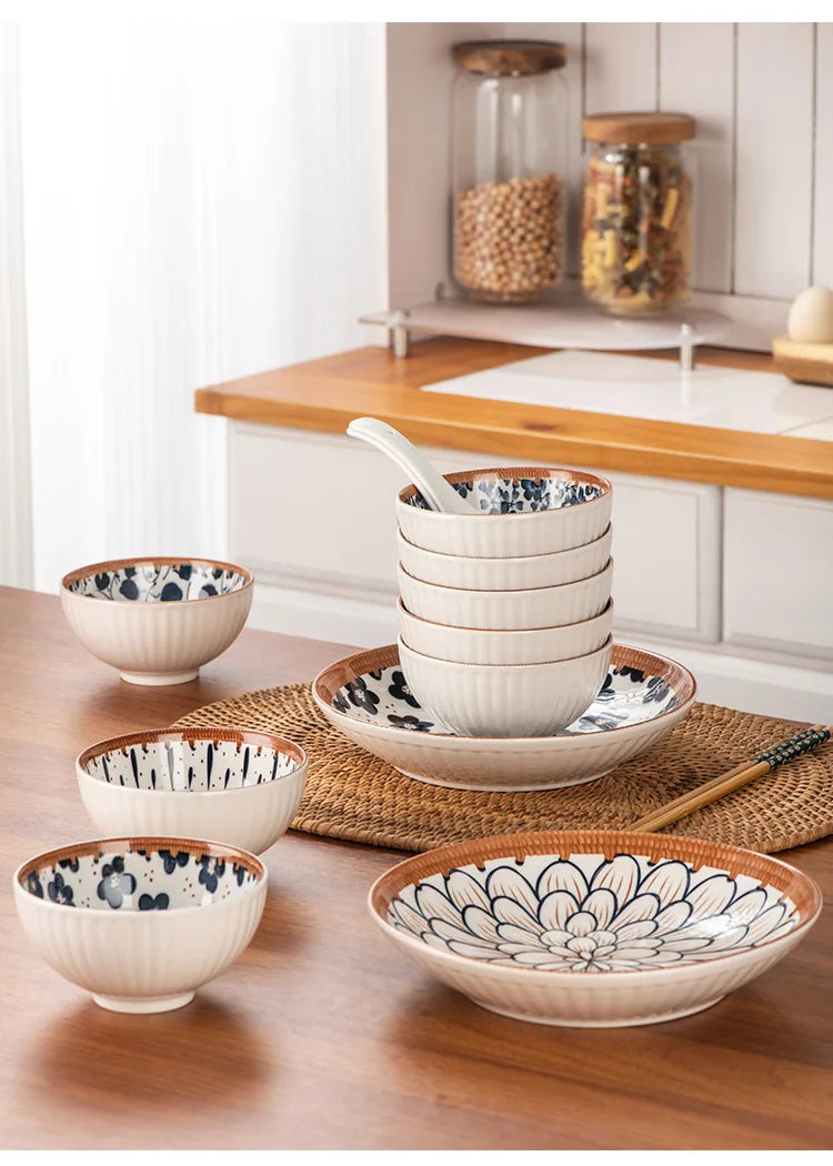 Luxury Baby Adult Dish Ceramic Japanese Style Cute