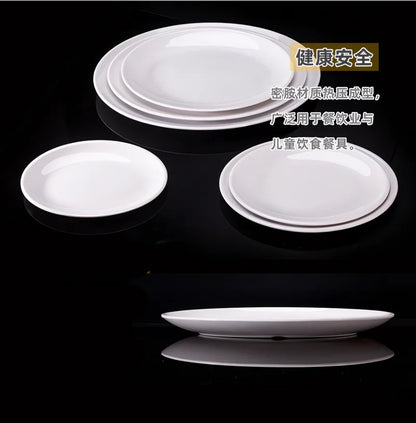 Oval White Melamine Plates Dinner
