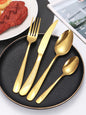 24pc Stainless steel tableware star steak