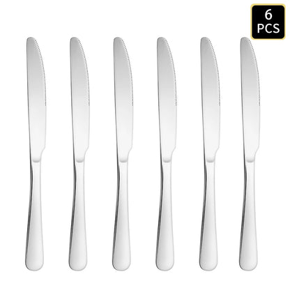 Silver stainless steel cutlery