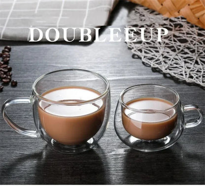 Heat Resistant High Borosilicate Glass Mug Double Wall Glass