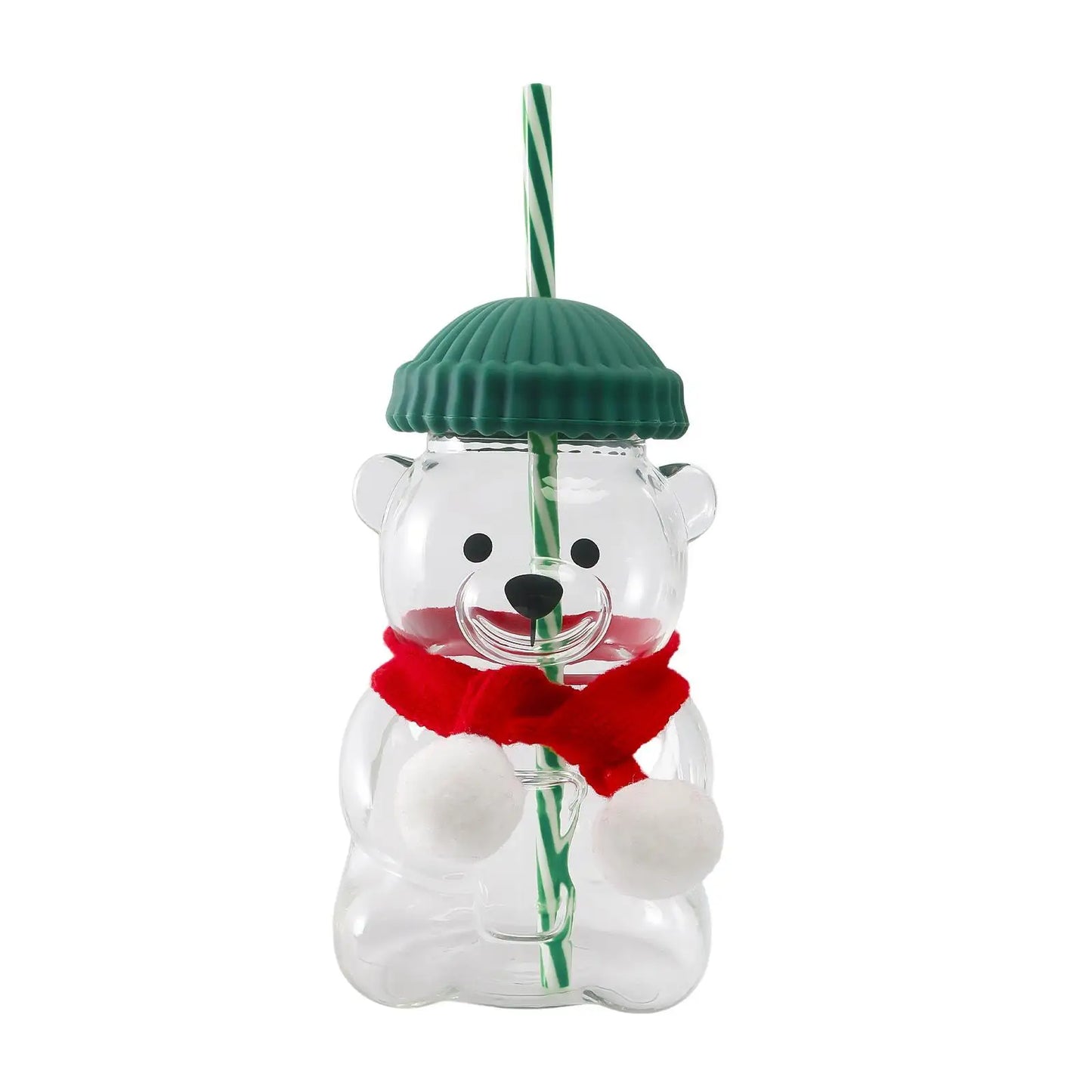 Glass Bear Cup-Star Bear Straw