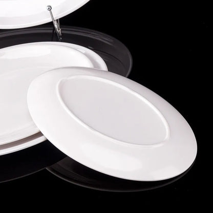 Oval White Melamine Plates Dinner