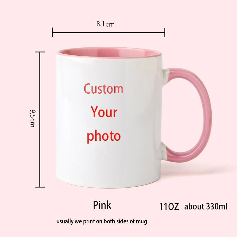 Personalized Your Photo Mug, Custom NAME Logo TEXT Cup,