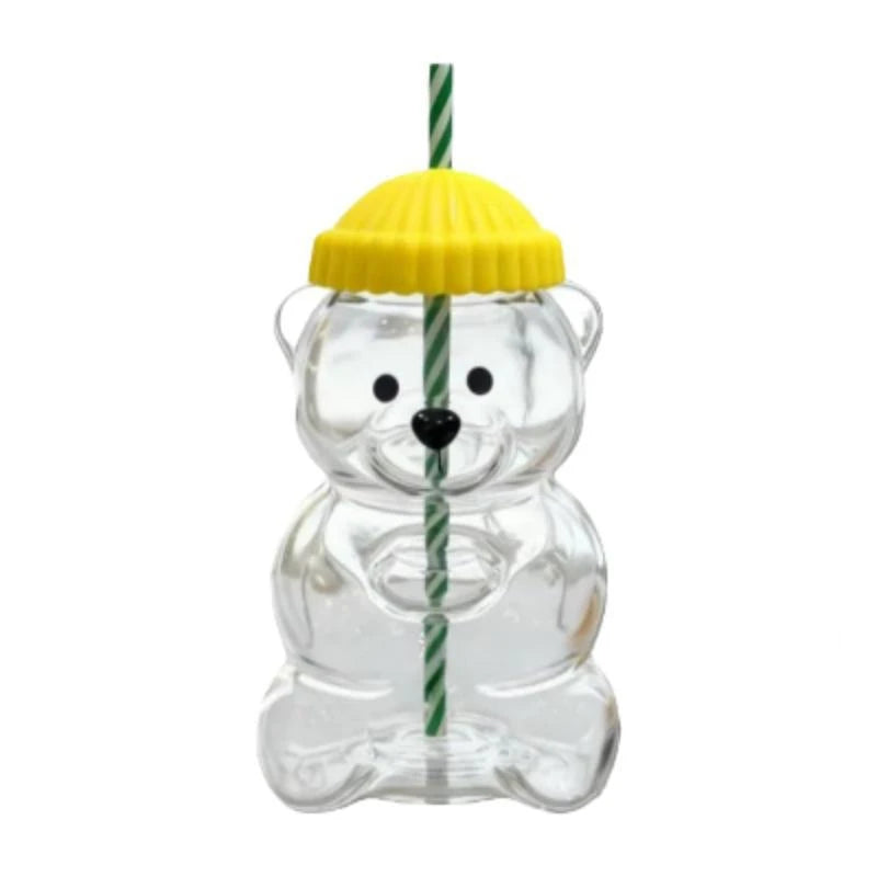 Glass Bear Cup-Star Bear Straw