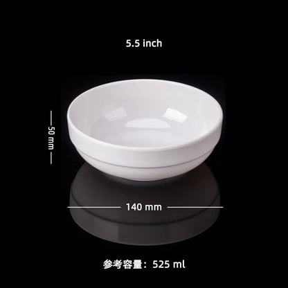 Korea Short White Melamine Bowls