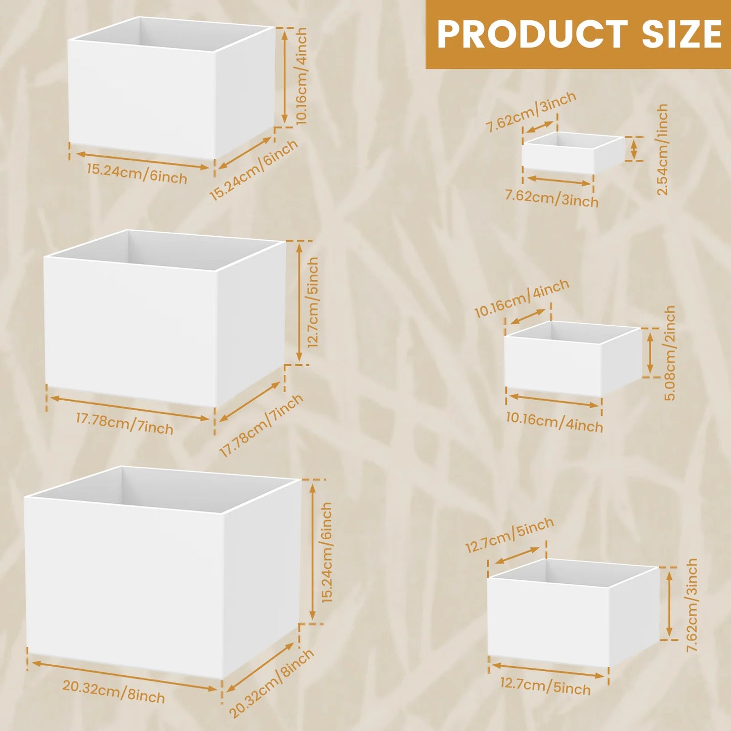 6pcs Acrylic Buffet Riser Food