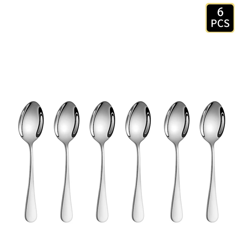 Silver stainless steel cutlery