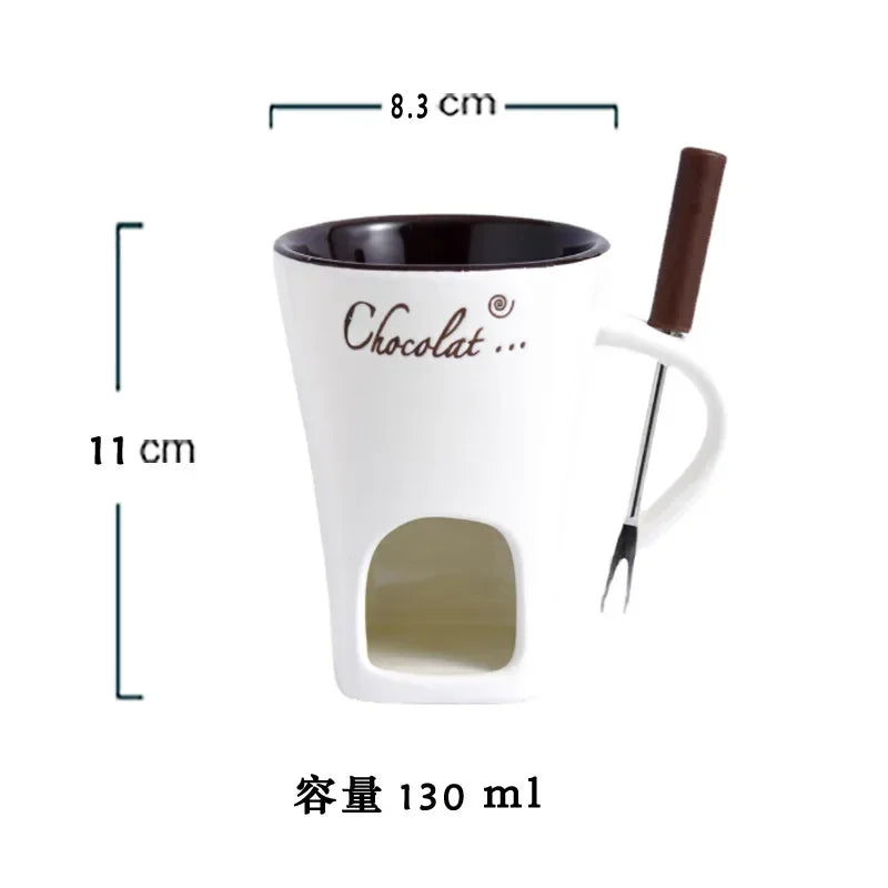 Candle Cup Cheese Chocolate Melting Ceramic Mug