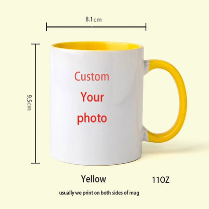 Personalized Your Photo Mug, Custom NAME Logo TEXT Cup,