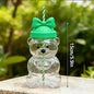 Glass Bear Cup-Star Bear Straw